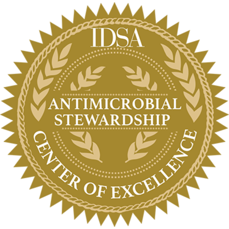 IDSA Antimicrobial Stewardship Center of Excellence seal